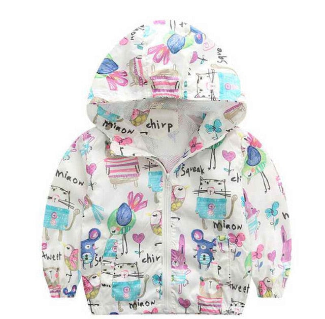 80-120cm Cute Dinosaur Spring Children Coat Autumn Kids Jacket Boys Outerwear Coats Active Boy Windbreaker Baby Clothes Clothing