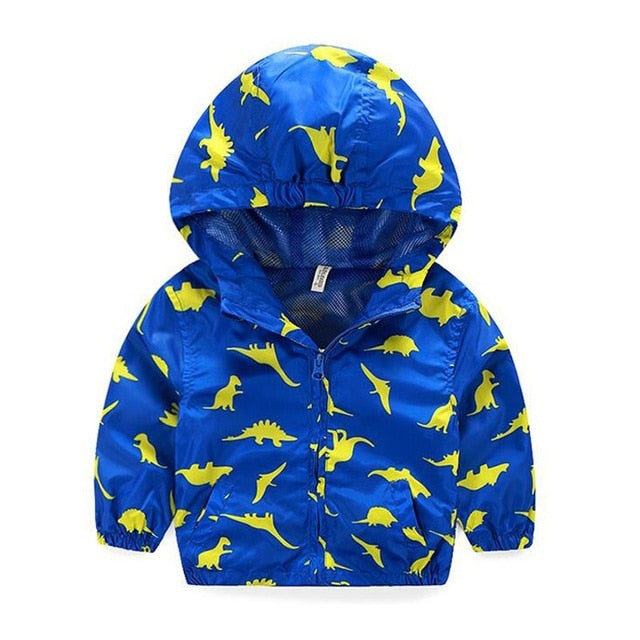 80-120cm Cute Dinosaur Spring Children Coat Autumn Kids Jacket Boys Outerwear Coats Active Boy Windbreaker Baby Clothes Clothing