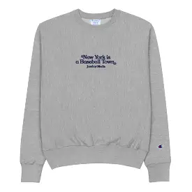 A Baseball Town, NYC | Embroidered Heavy Duty Champion® Crewneck Sweatshirt