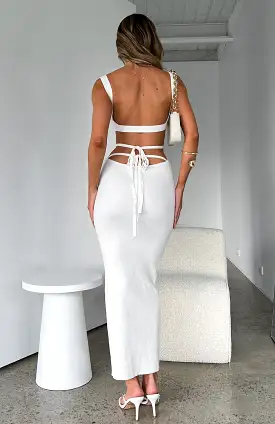 All For Fun Maxi Dress White