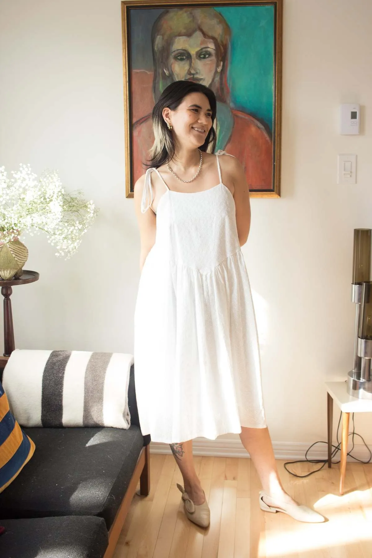 Amelie Dress - White Eyelet