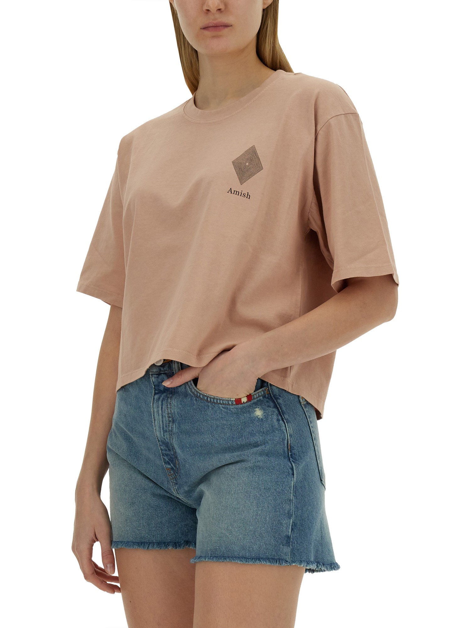 AMISH    T-SHIRT WITH LOGO