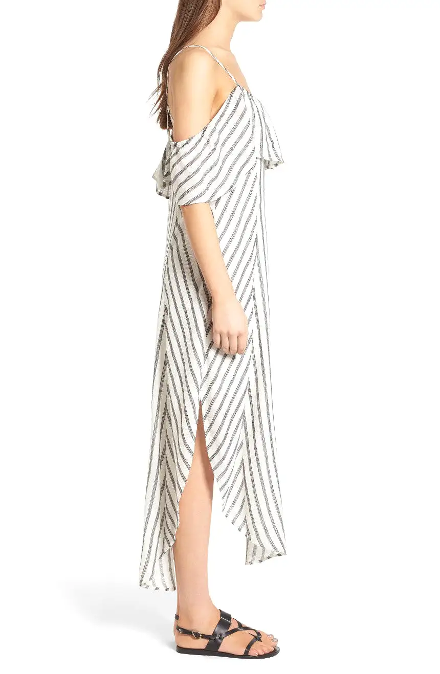 ASTR Lorena Dress White-Black Stripe