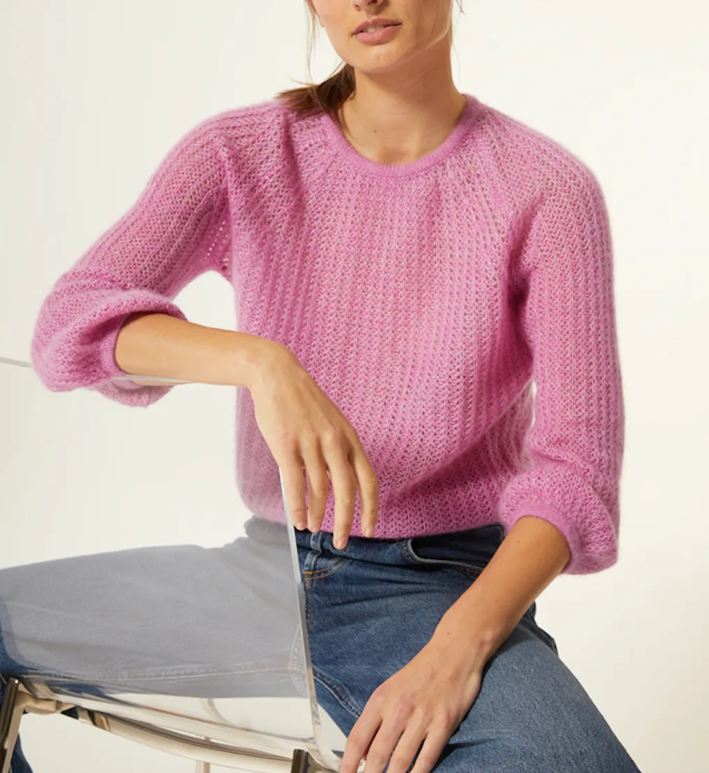 AUTUMN CASHMERE OPEN STITCH CREW