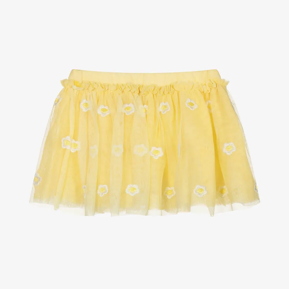 Baby Girls Yellow Daisy Tulle Skirt