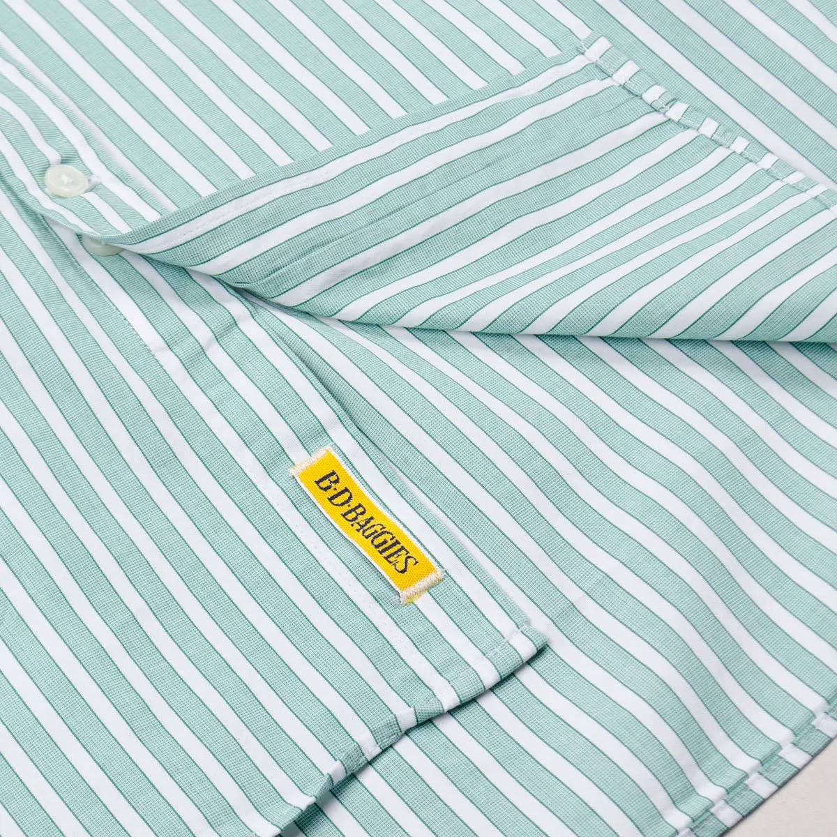 BD Baggies - Bradfort BD Shirt With Pocket - Green Stripes