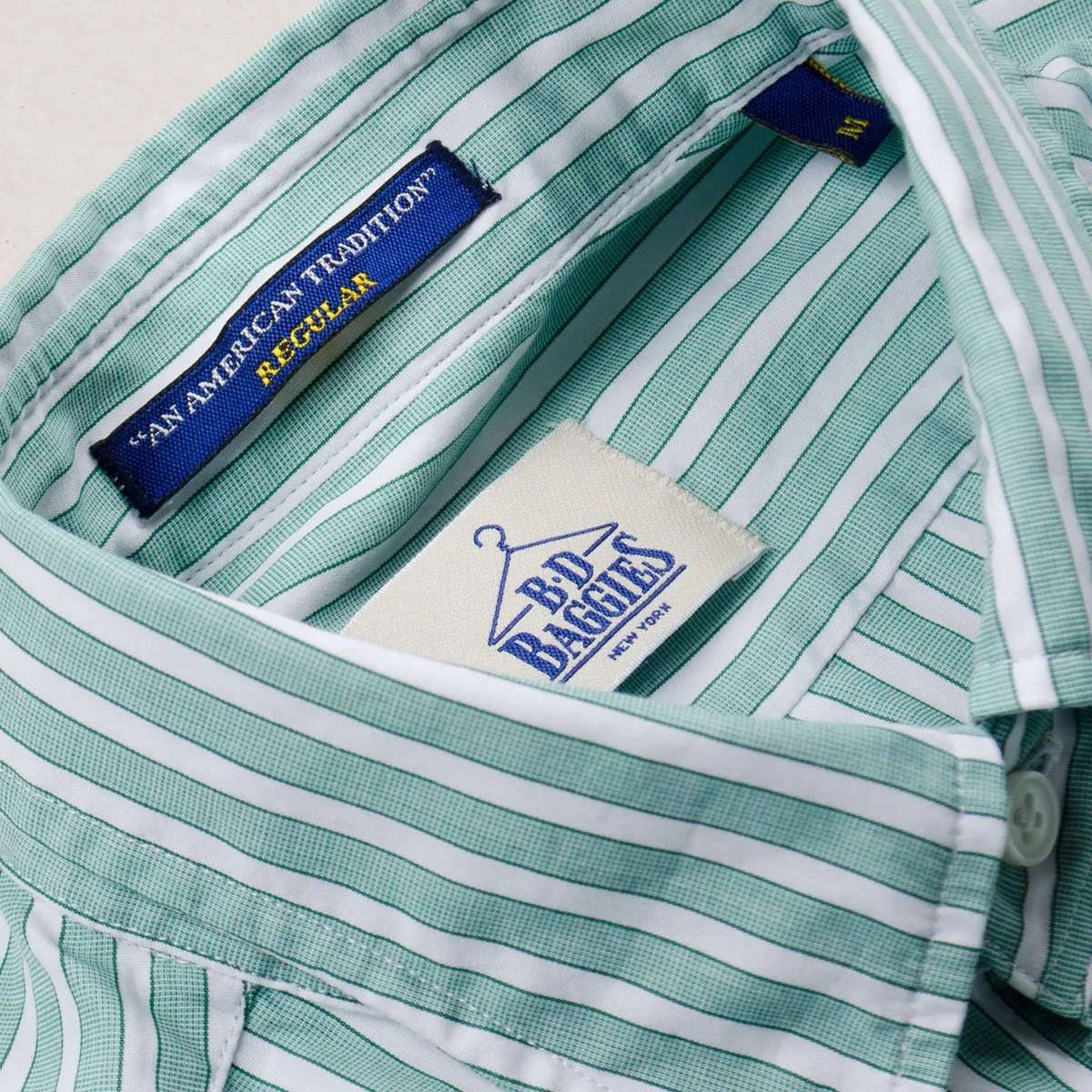 BD Baggies - Bradfort BD Shirt With Pocket - Green Stripes