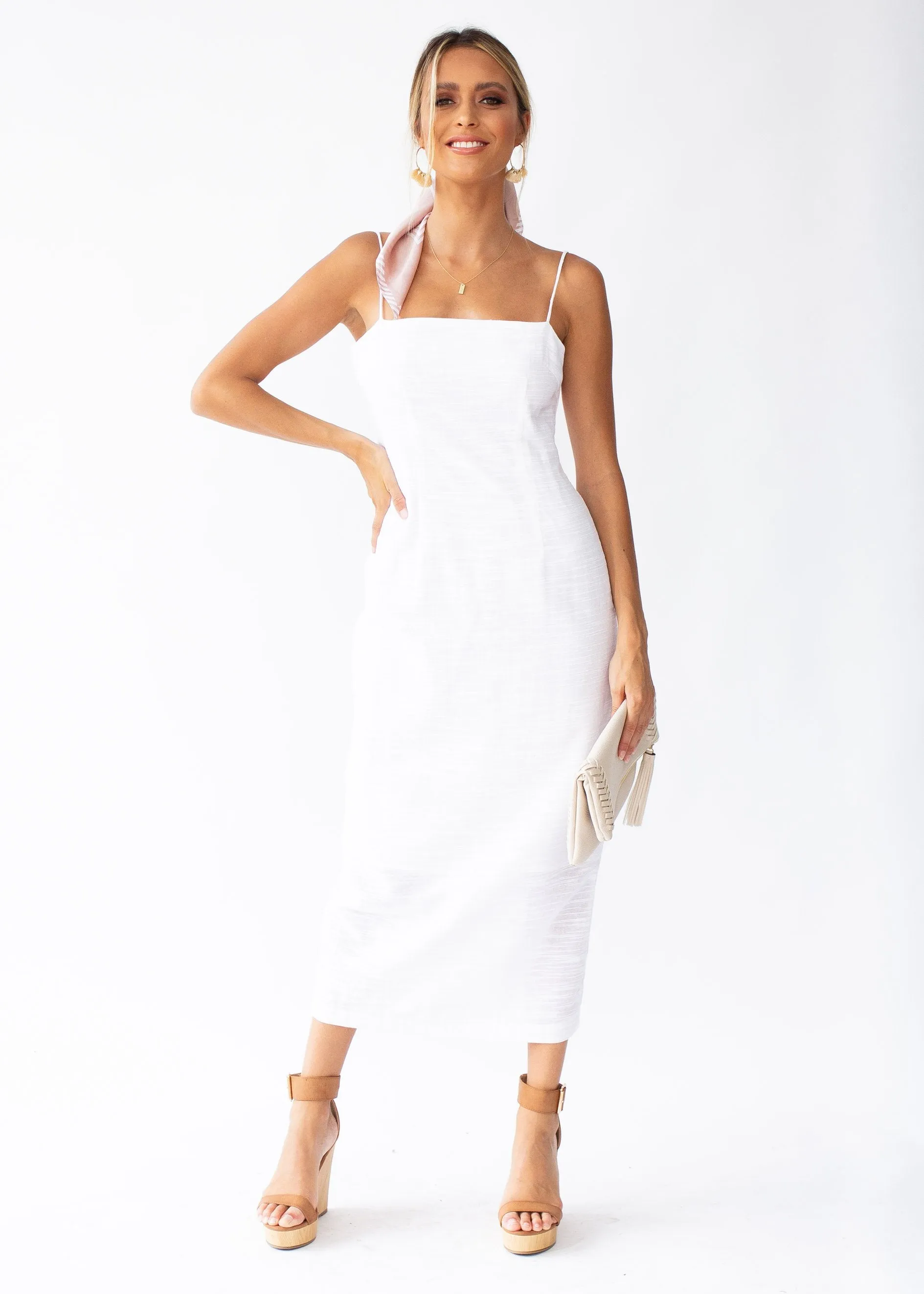 Bound To You Midi Dress - White