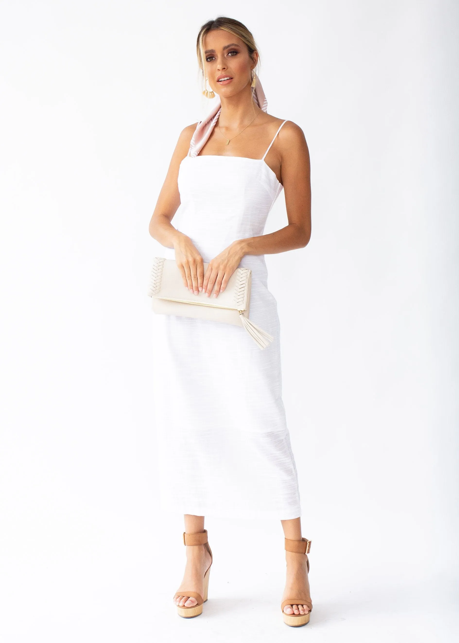 Bound To You Midi Dress - White