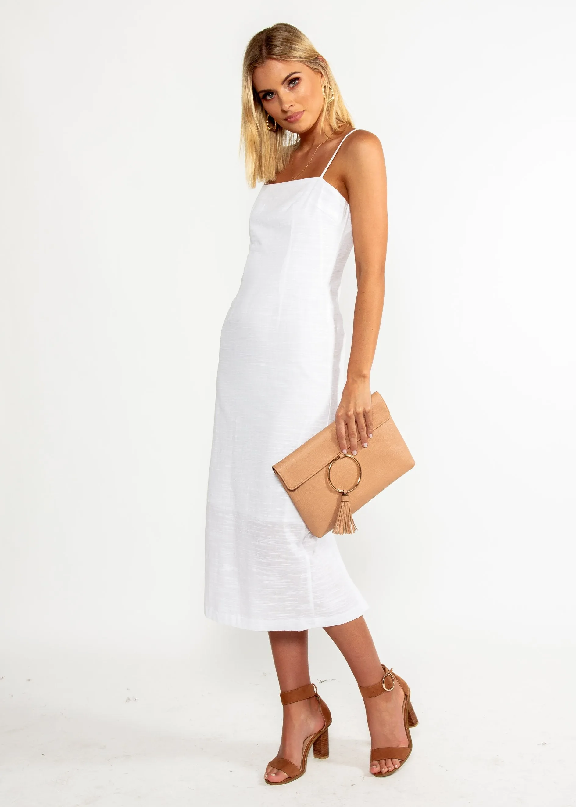 Bound To You Midi Dress - White