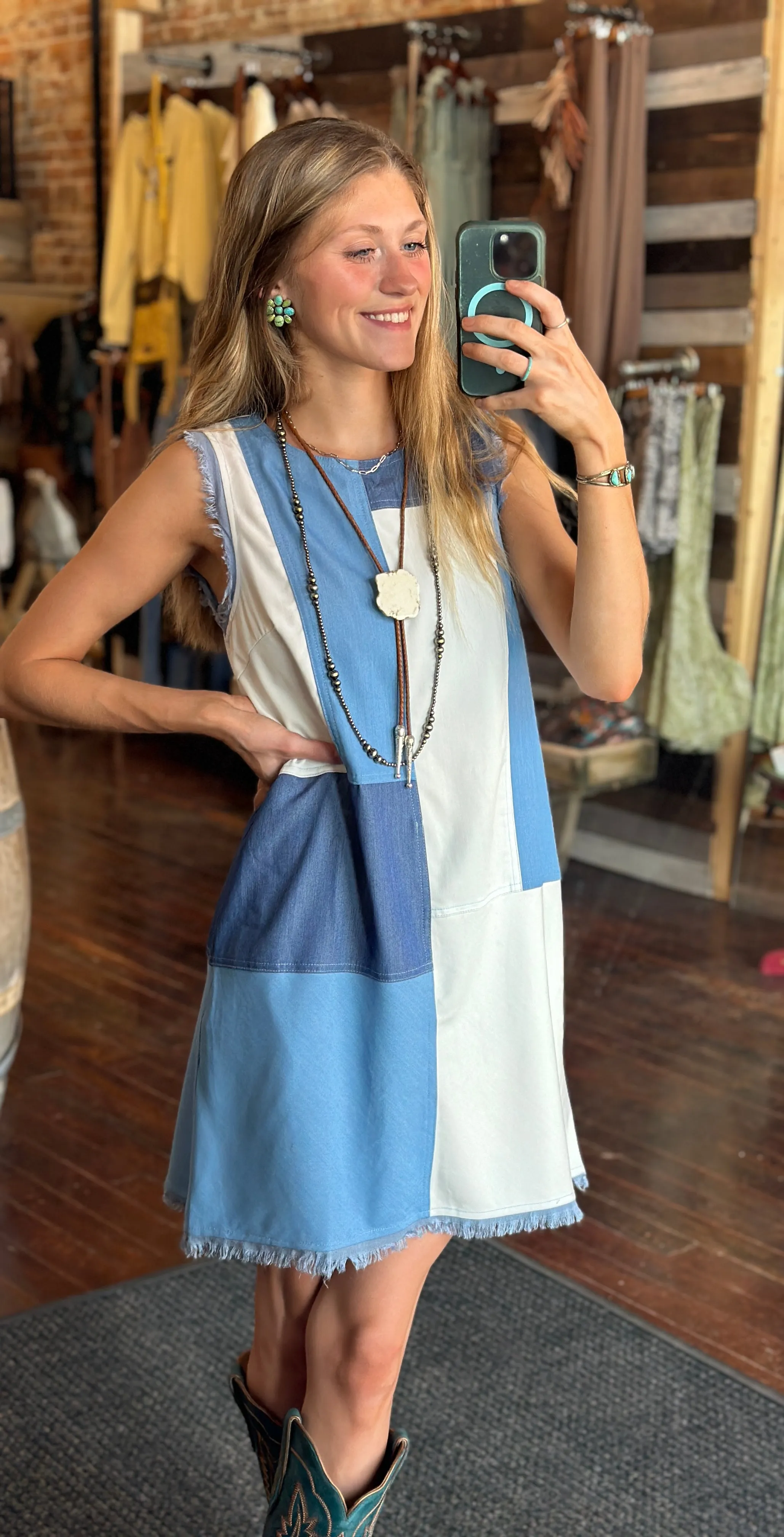 Caitlin Color Block Sleeveless Shift Dress ON SALE NOW: 40% OFF