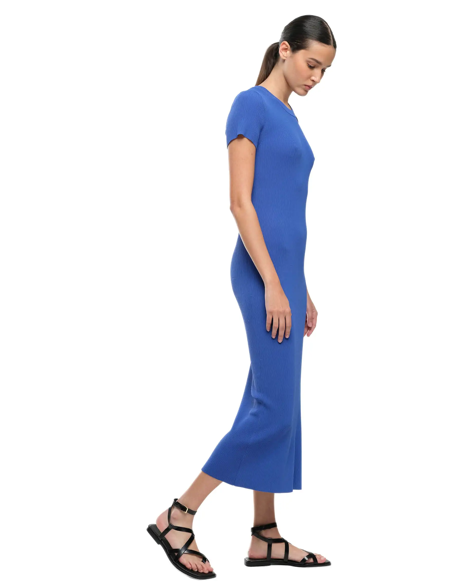 CAMILLA KNIT DRESS - COBALT