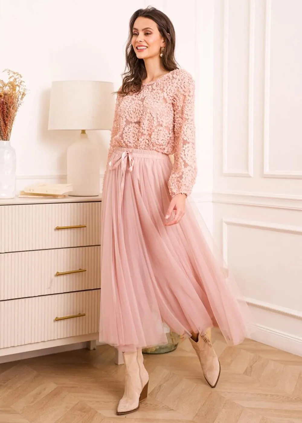 Choklate Paris Amore Tulle Skirt Old Pink