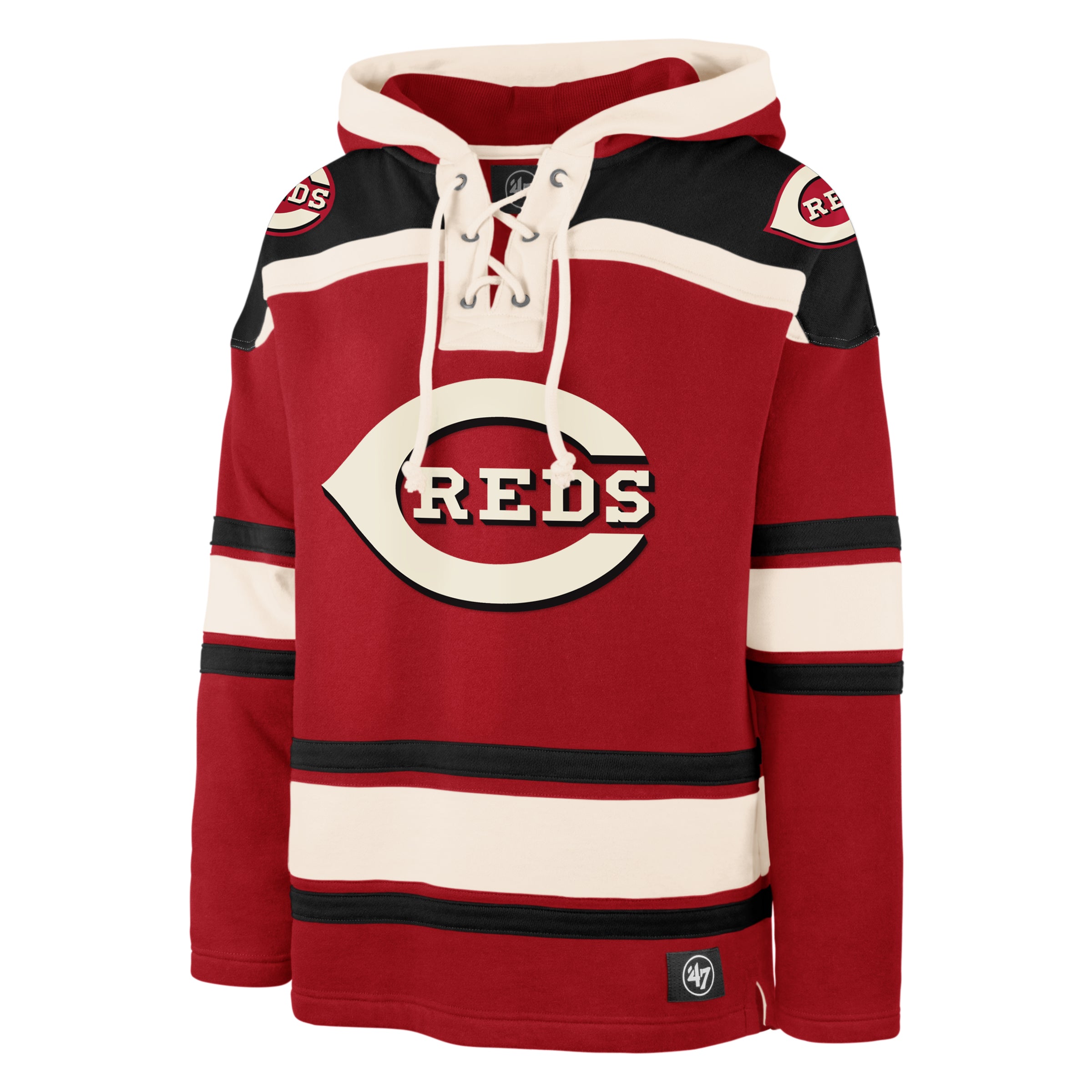 CINCINNATI REDS '47 SUPERIOR LACER PULLOVER HOOD