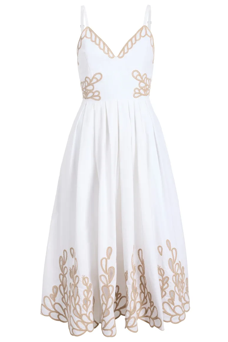 Cinq á Sept - Maude Dress - White/Khaki