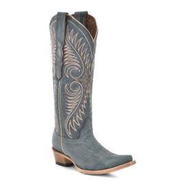 Circle G Blue Distresed Embroidered Boot