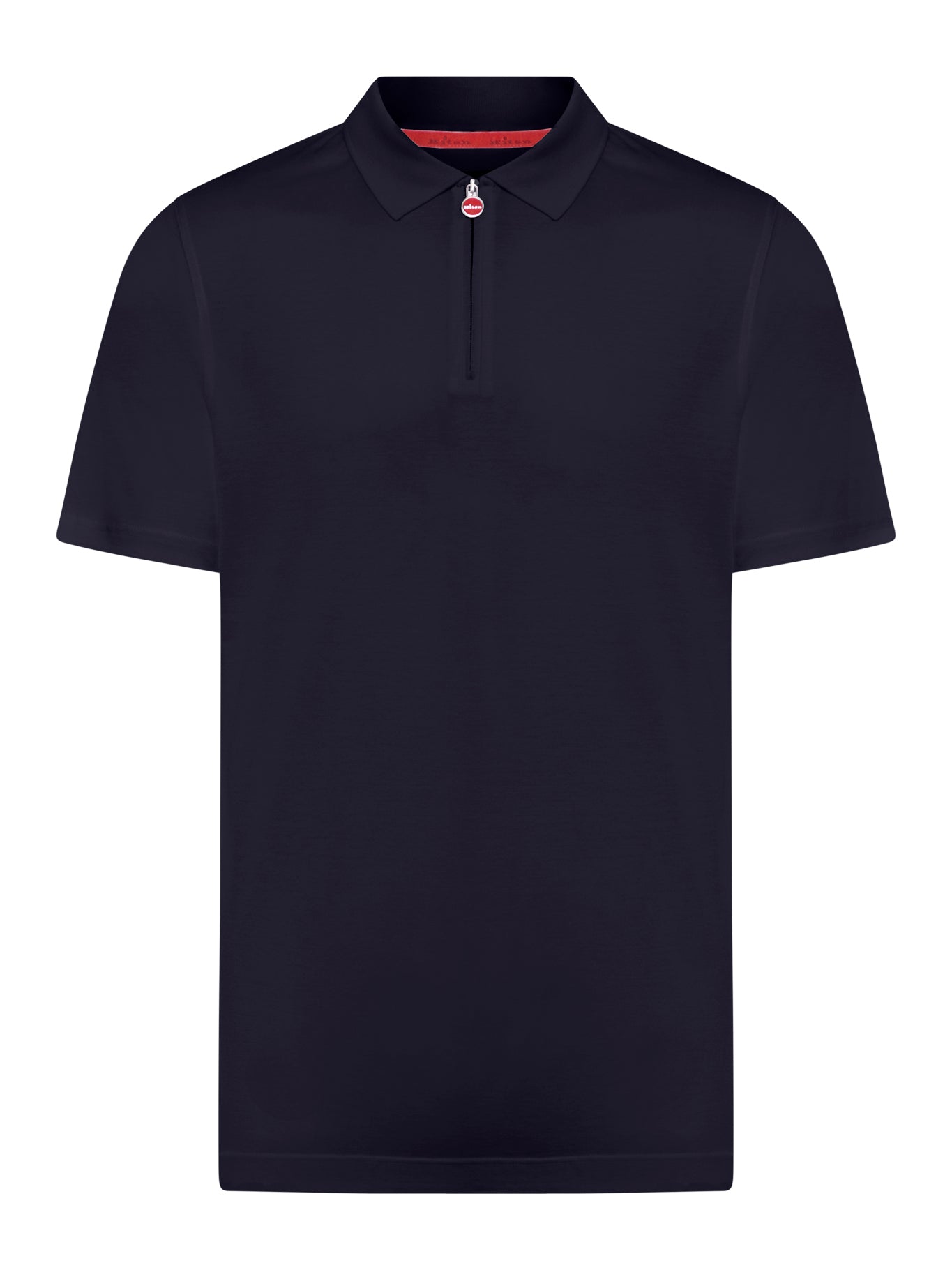 Cotton polo shirt with zip