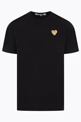 cotton t-shirt with lamé Heart logo patch