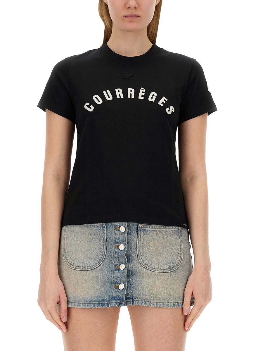 COURREGES    T-SHIRT WITH LOGO