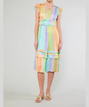 current air Summer Sunset Dress In Rainbow