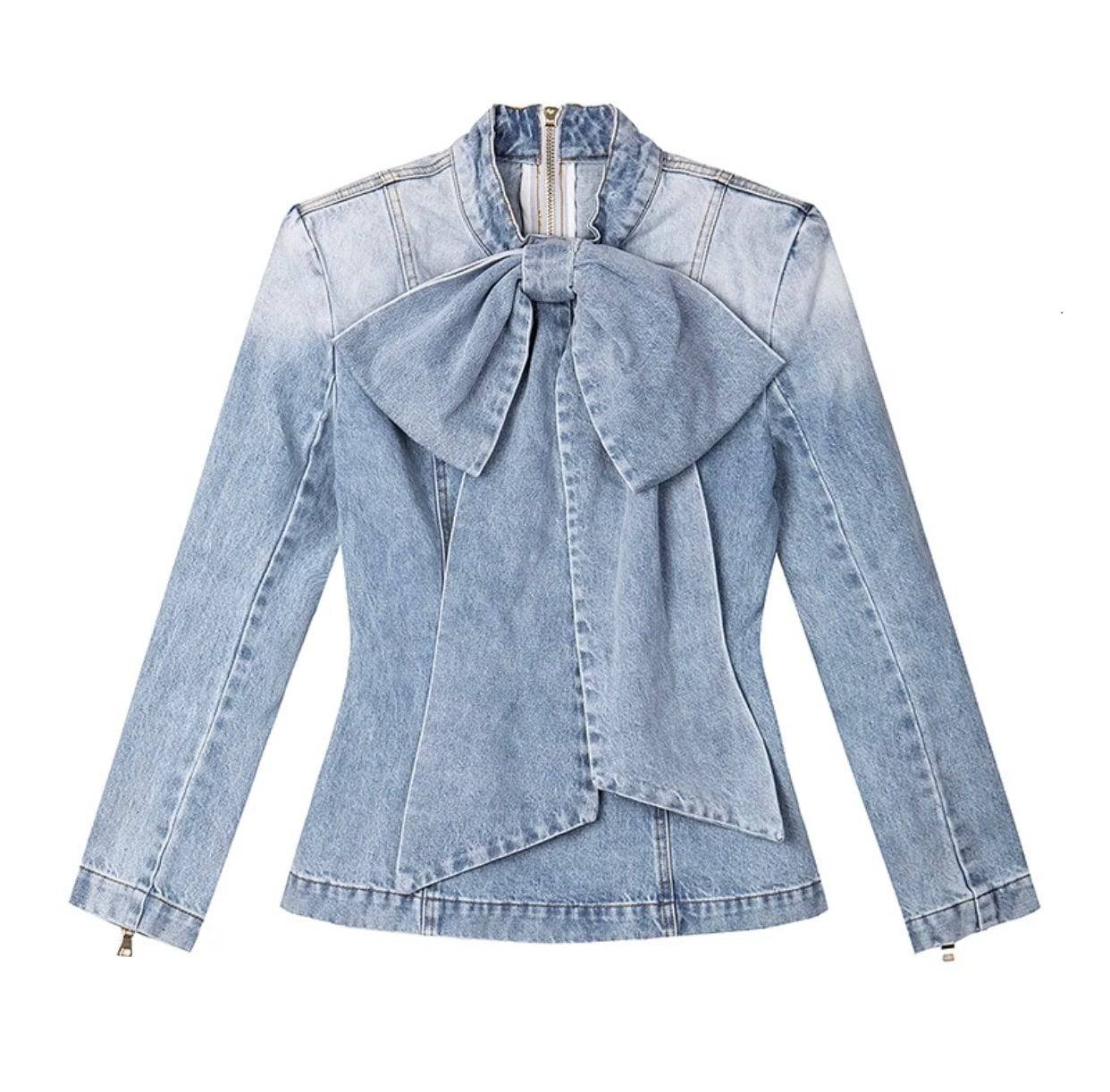 Denim Bow Knot Shirt