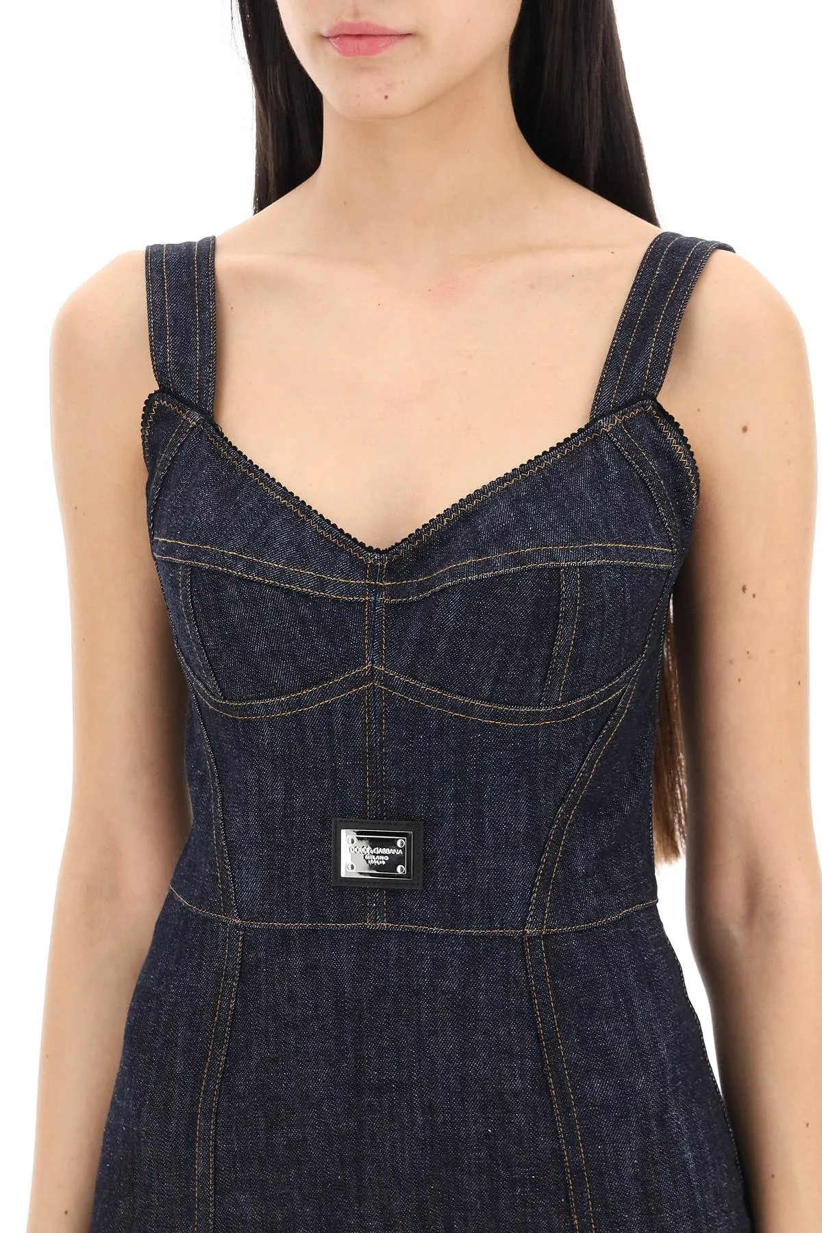 Denim Bustier Dress