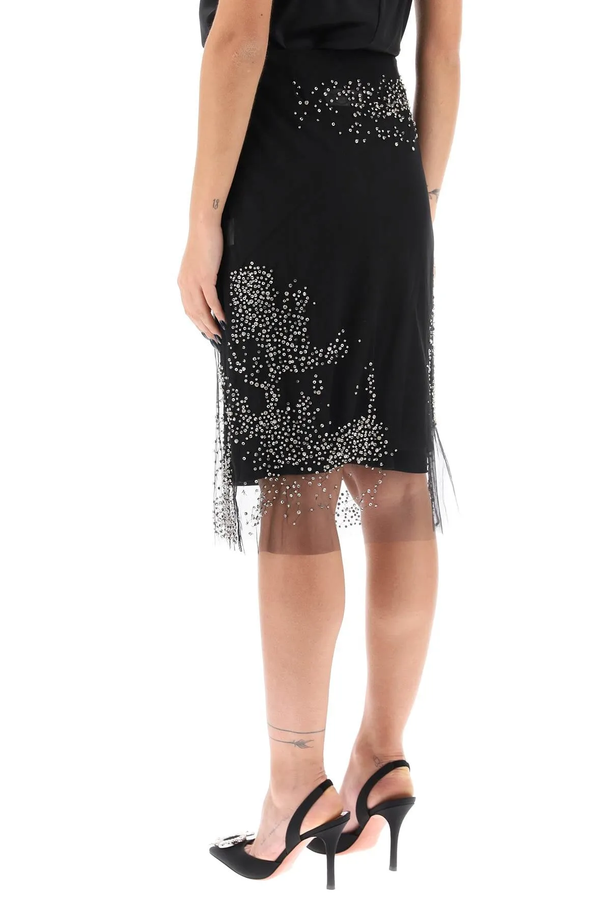 Des phemmes diamant√ tulle skirt DP633N BLACK