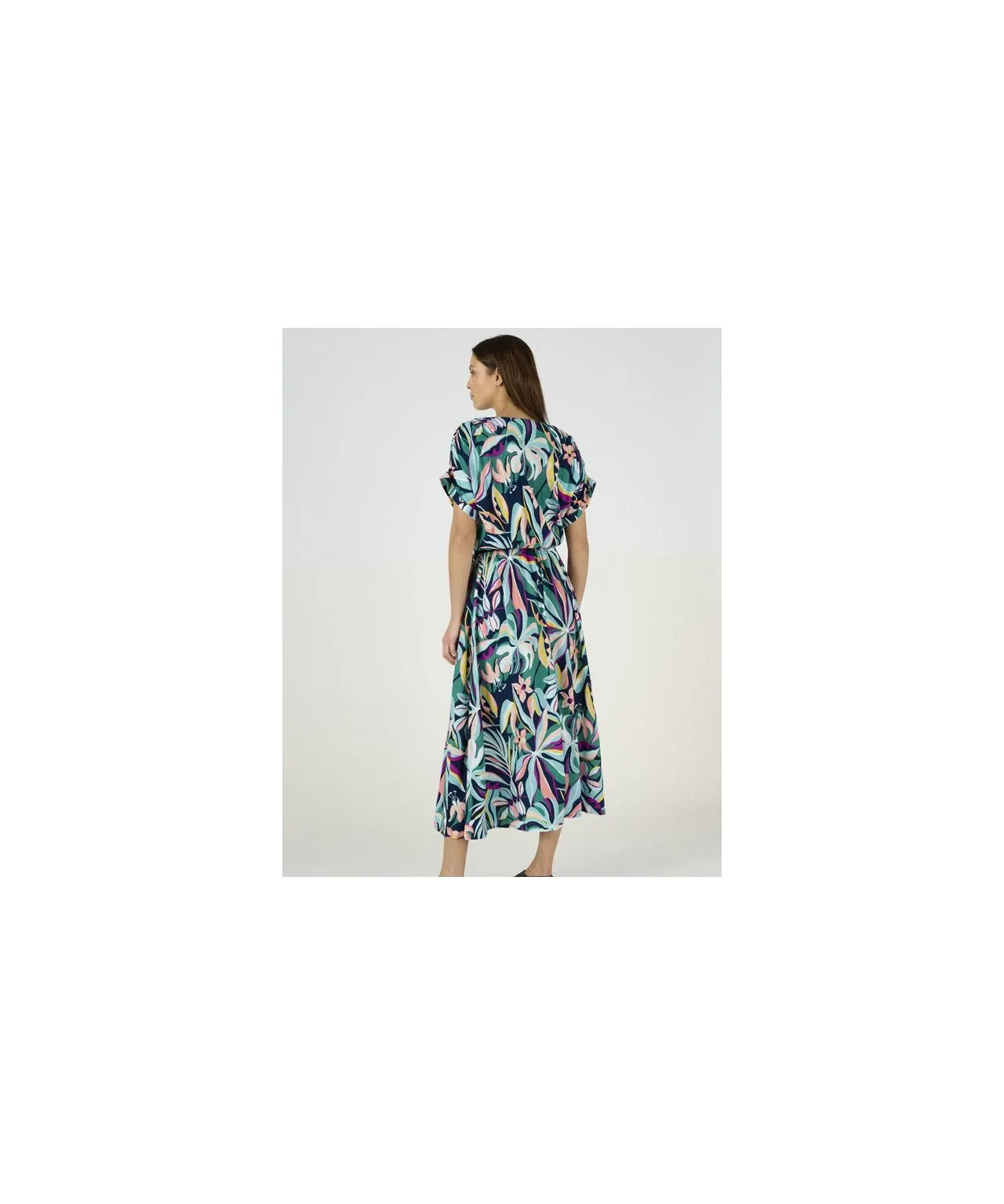 Ecovero Print Crinkle Dress