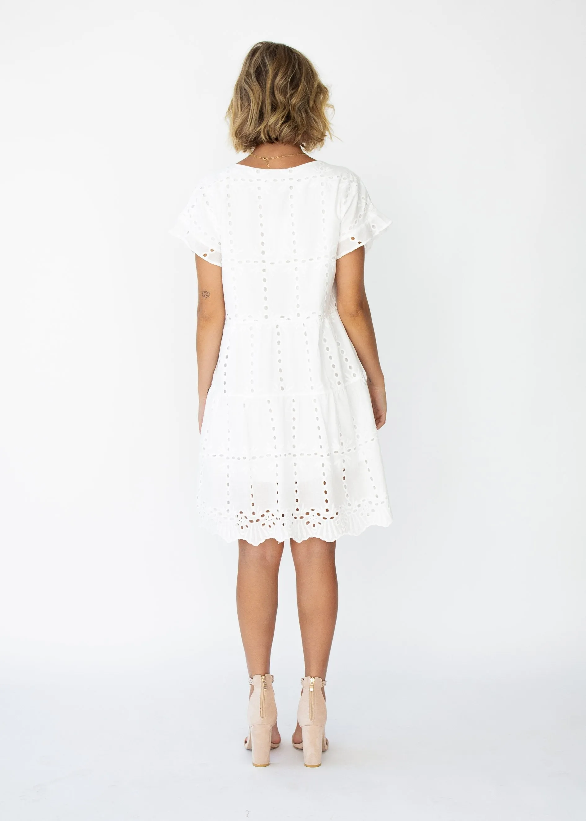 Elba Swing Dress - White