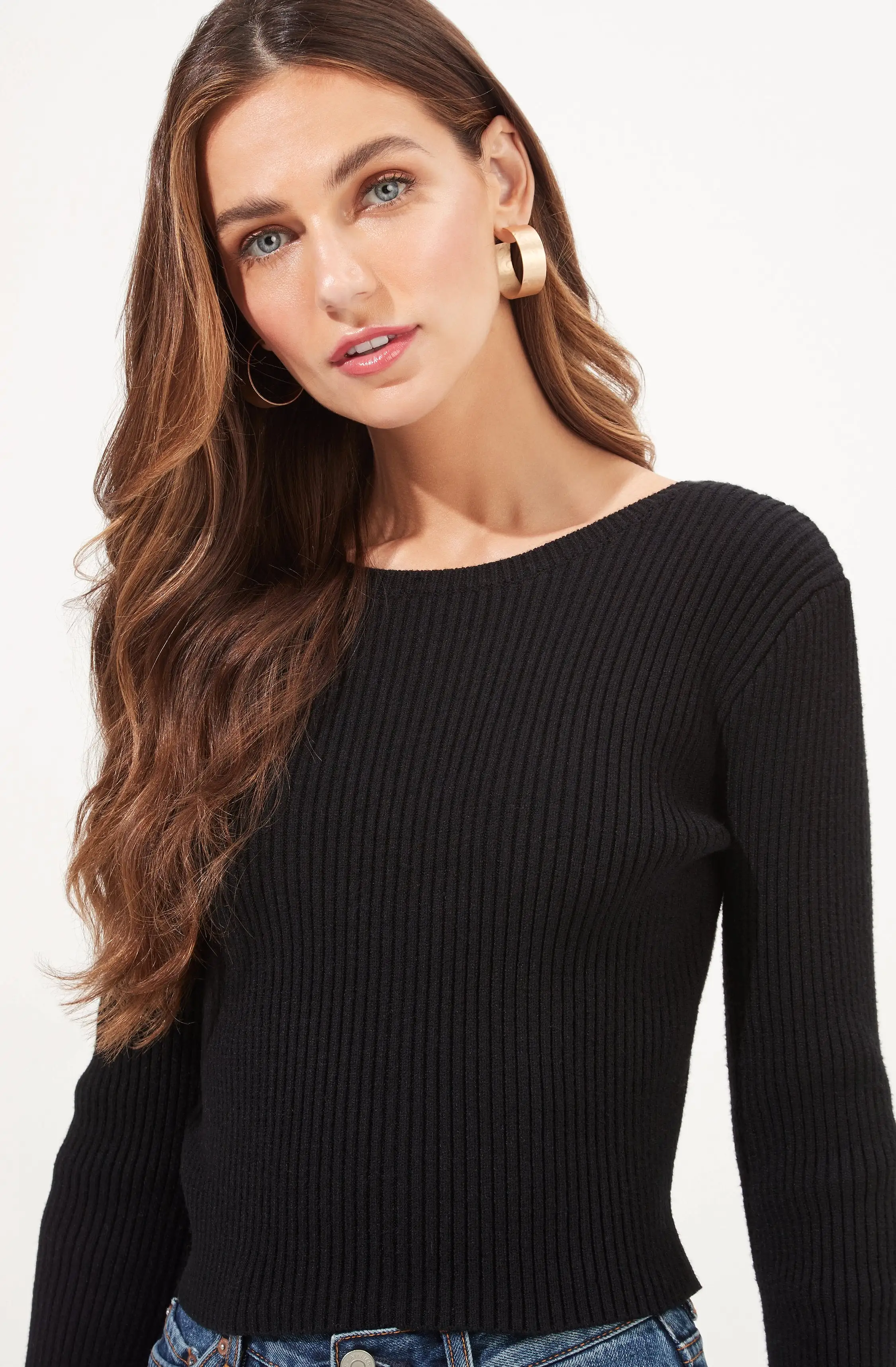 Elson Open Back Chain Detail Sweater