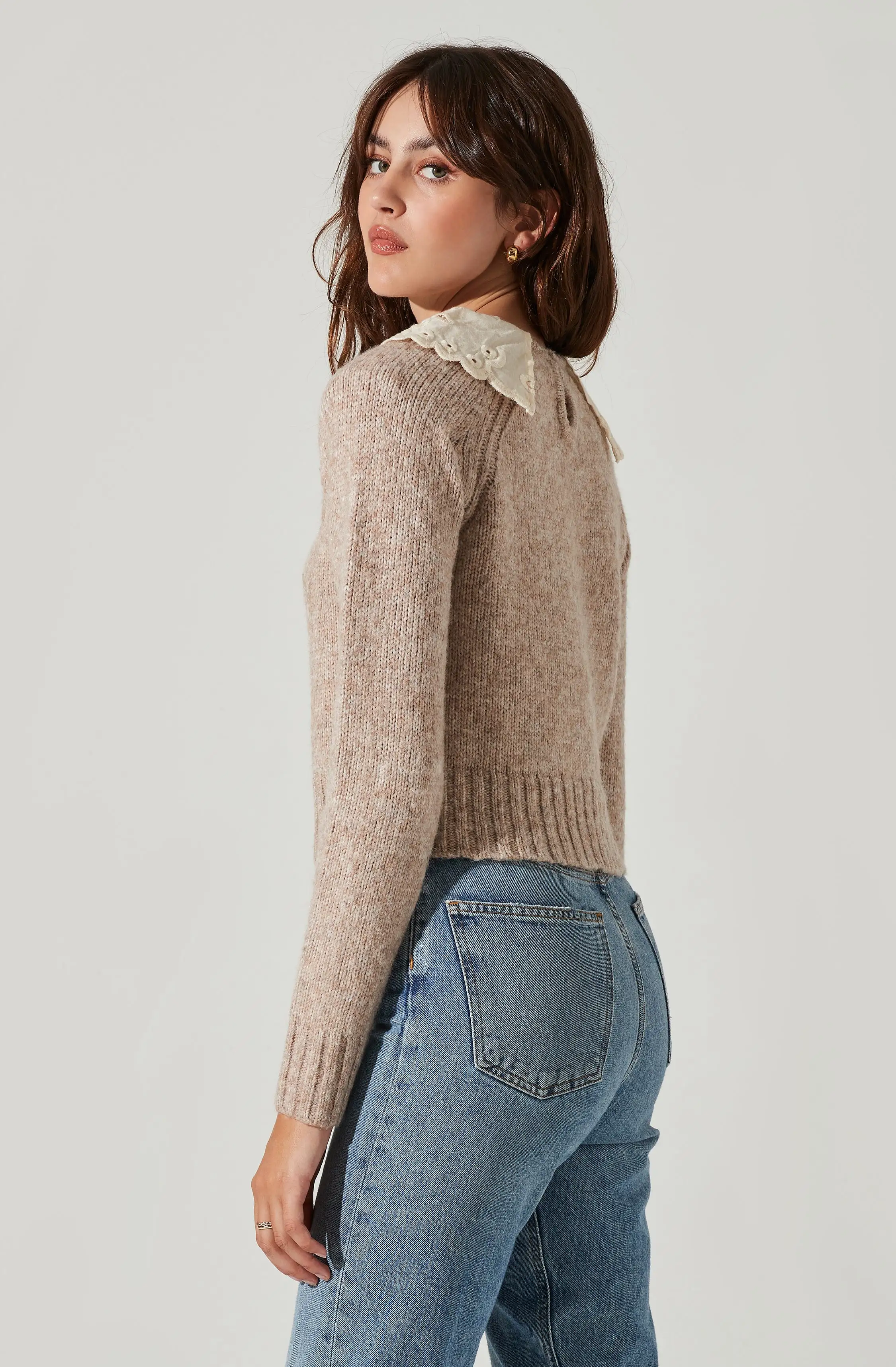 Embroidered Collar Sweater