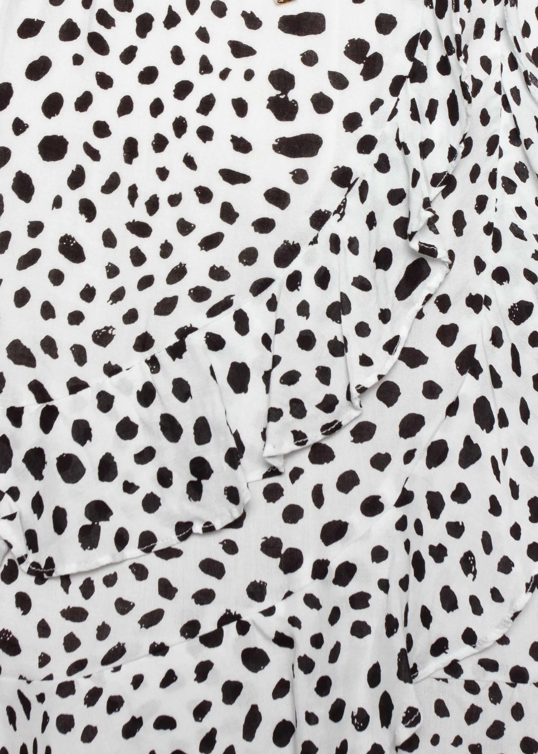 Figure This Out Dress - White/Black Dot