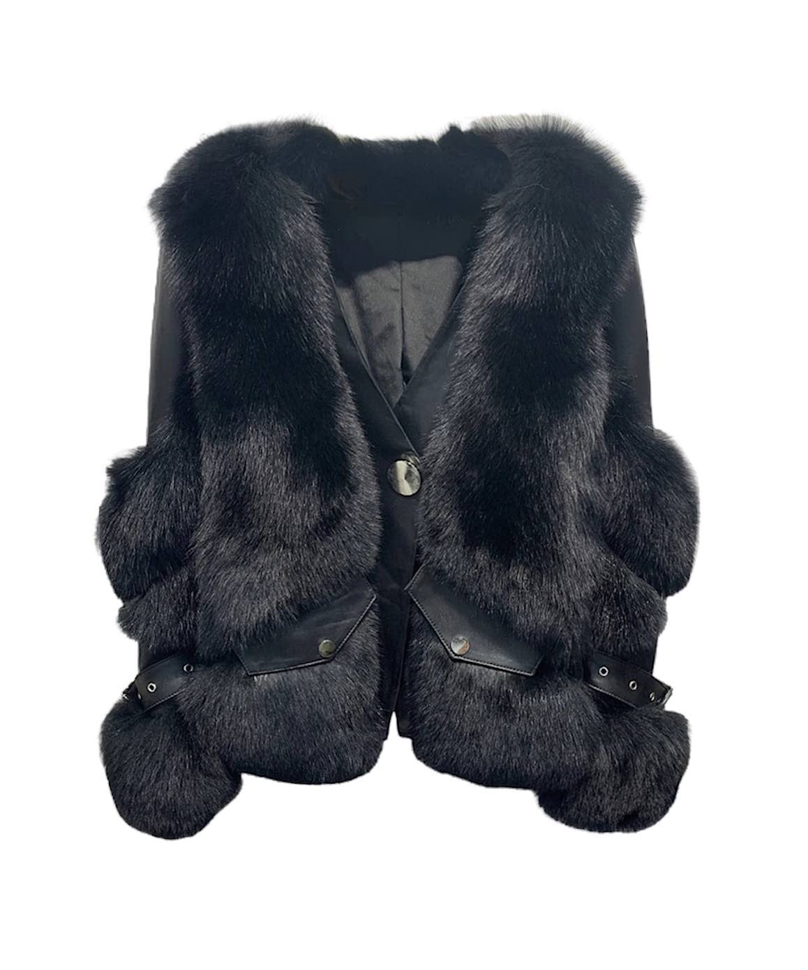 Fox Fur Sheepskin Leather Fur Coat