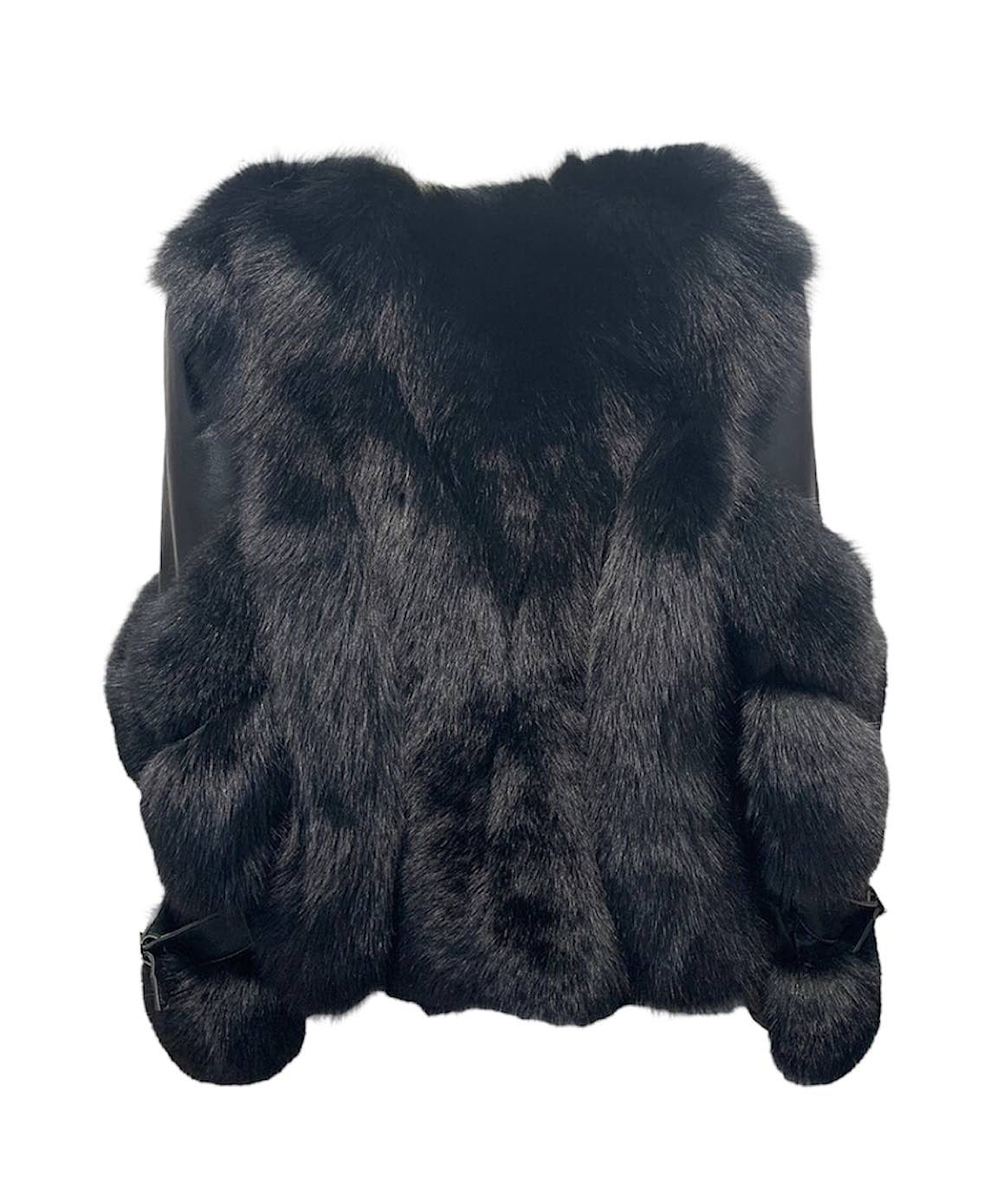 Fox Fur Sheepskin Leather Fur Coat