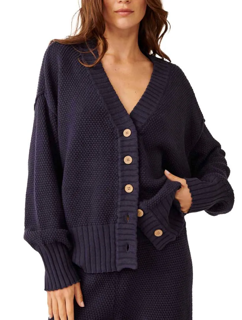 Free People Hailee Cardi Set in Peacoat