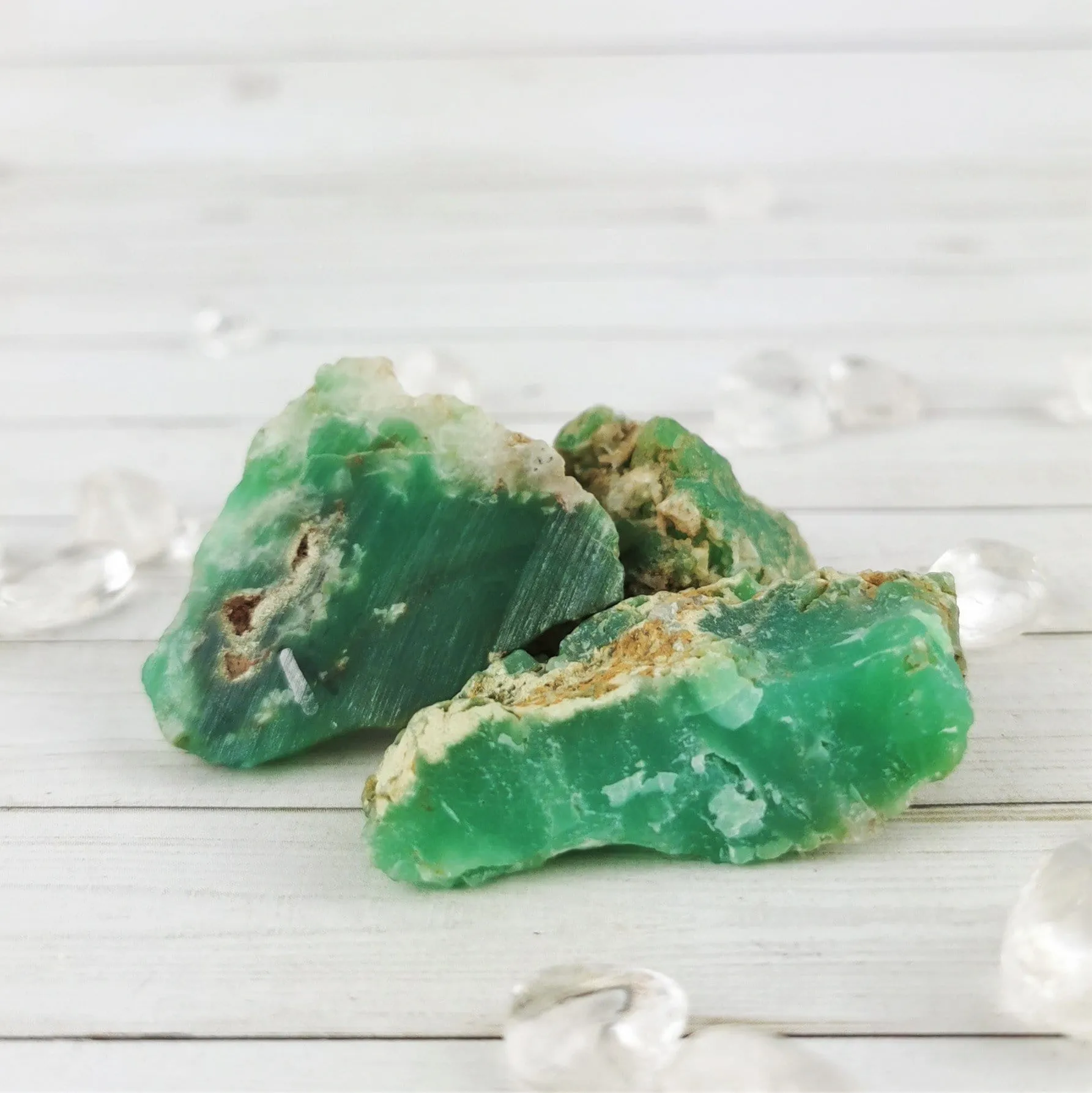 Gem Grade Chrysoprase, Translucent Glacial Green