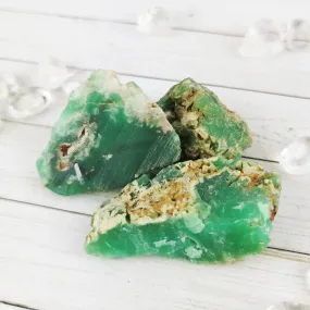 Gem Grade Chrysoprase, Translucent Glacial Green