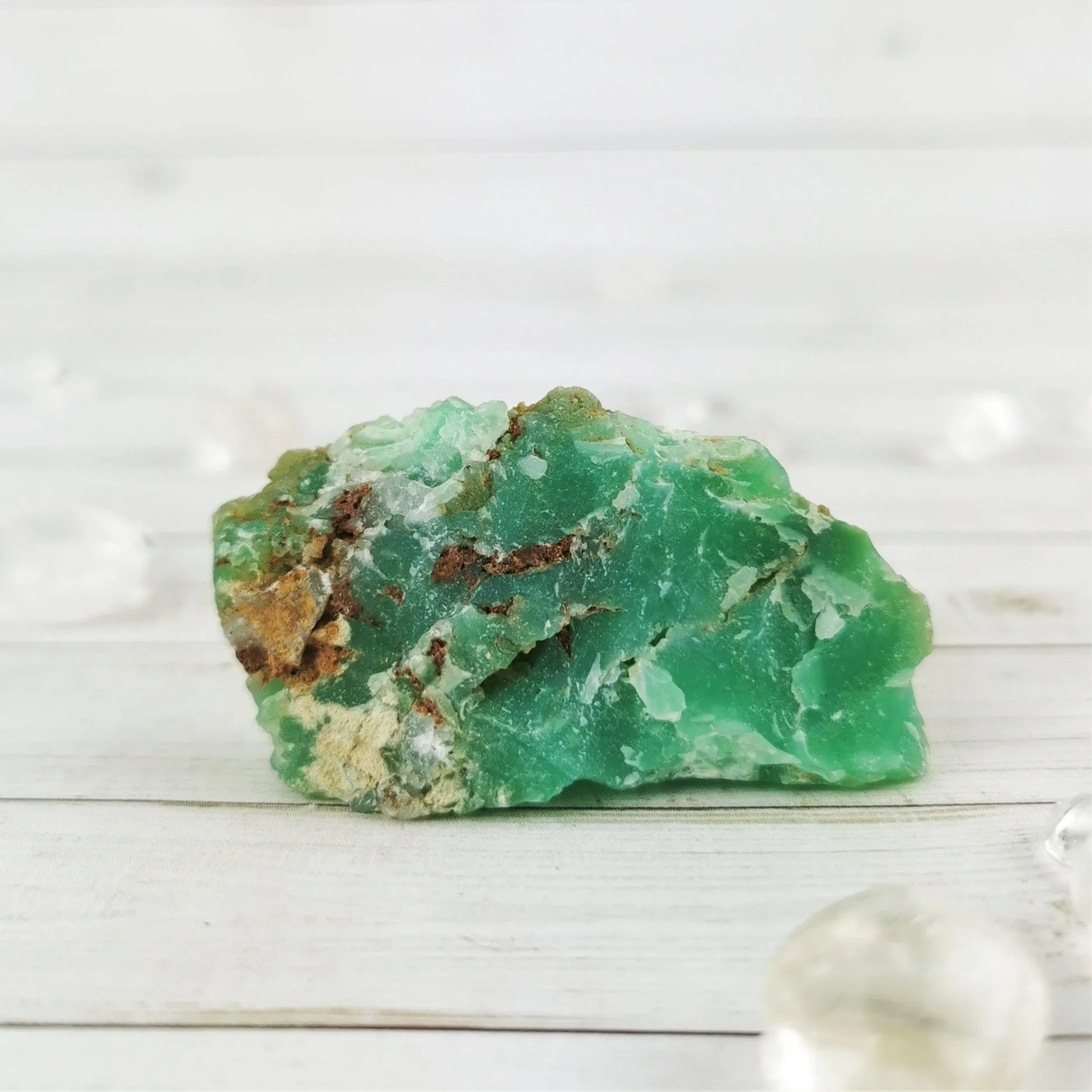 Gem Grade Chrysoprase, Translucent Glacial Green