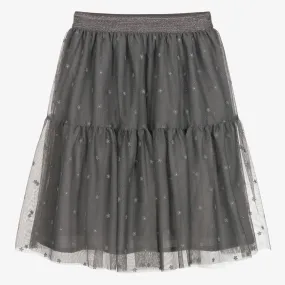 Girls Grey Tulle Skirt