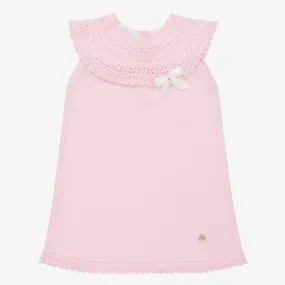 Girls Pink Cotton Knit Dress