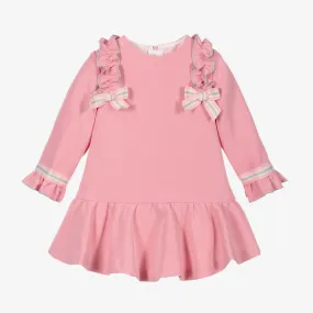 Girls Pink Ruffle Shift Dress