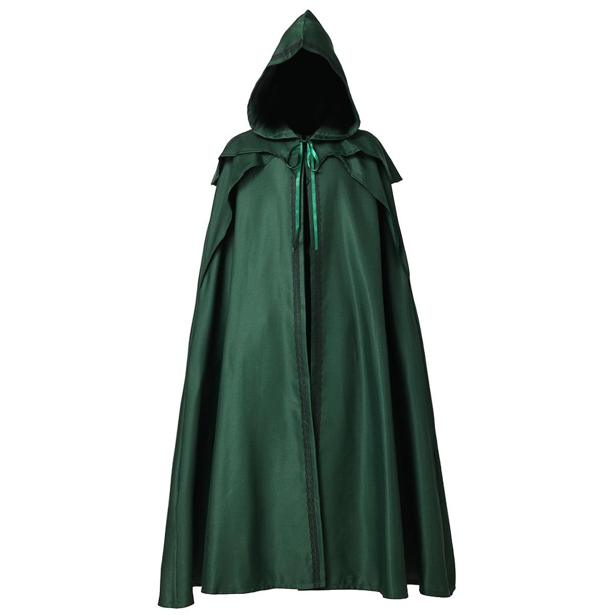 Gothic Cloak Coats Hooded Solid