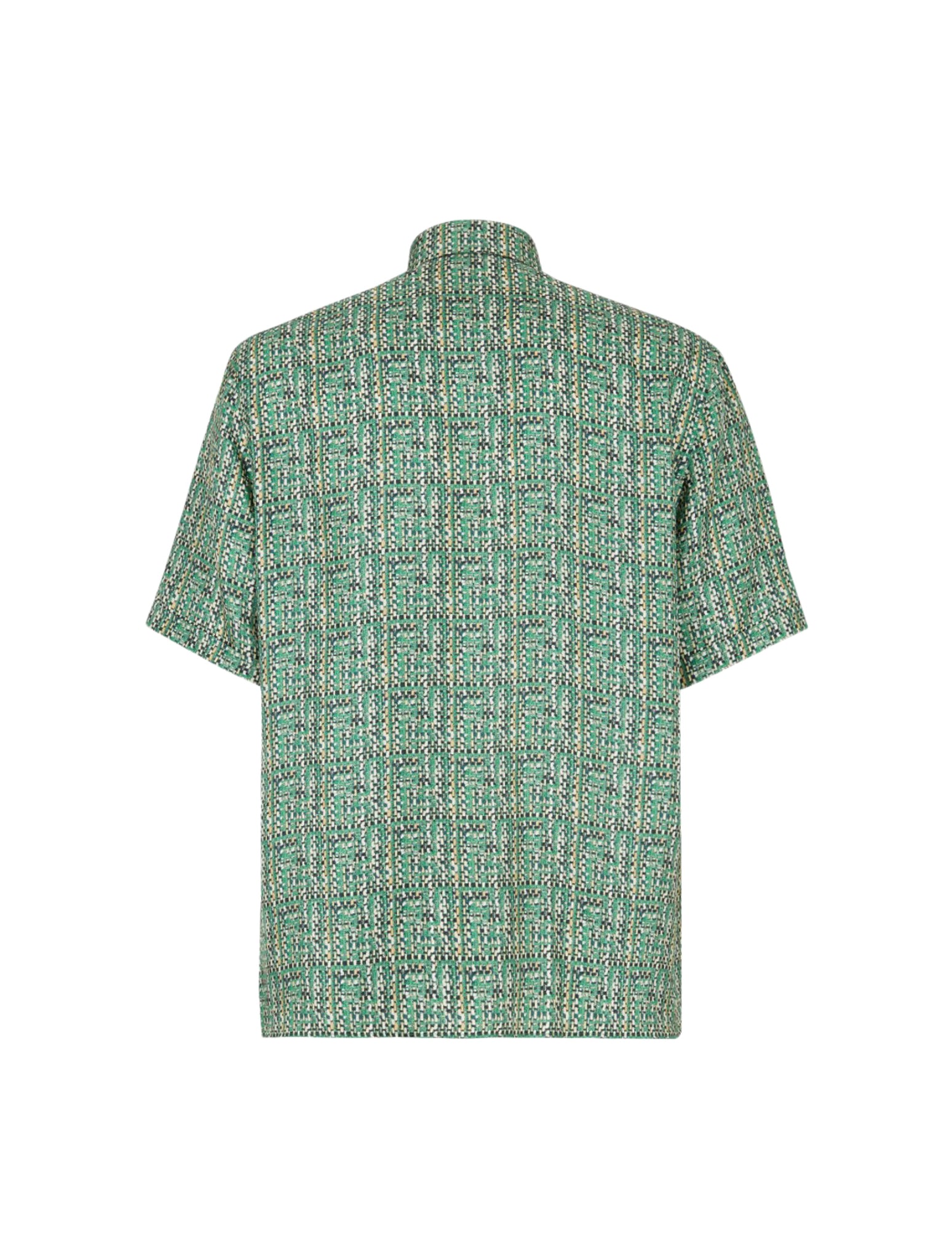 Green silk shirt with FF logo