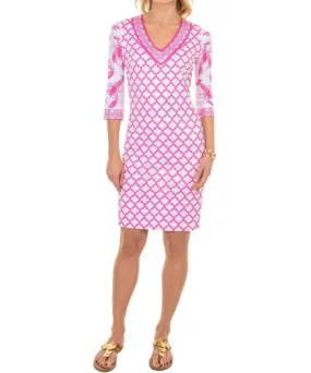 GRETCHEN SCOTT Lobster Soup Dress In Pink/orange