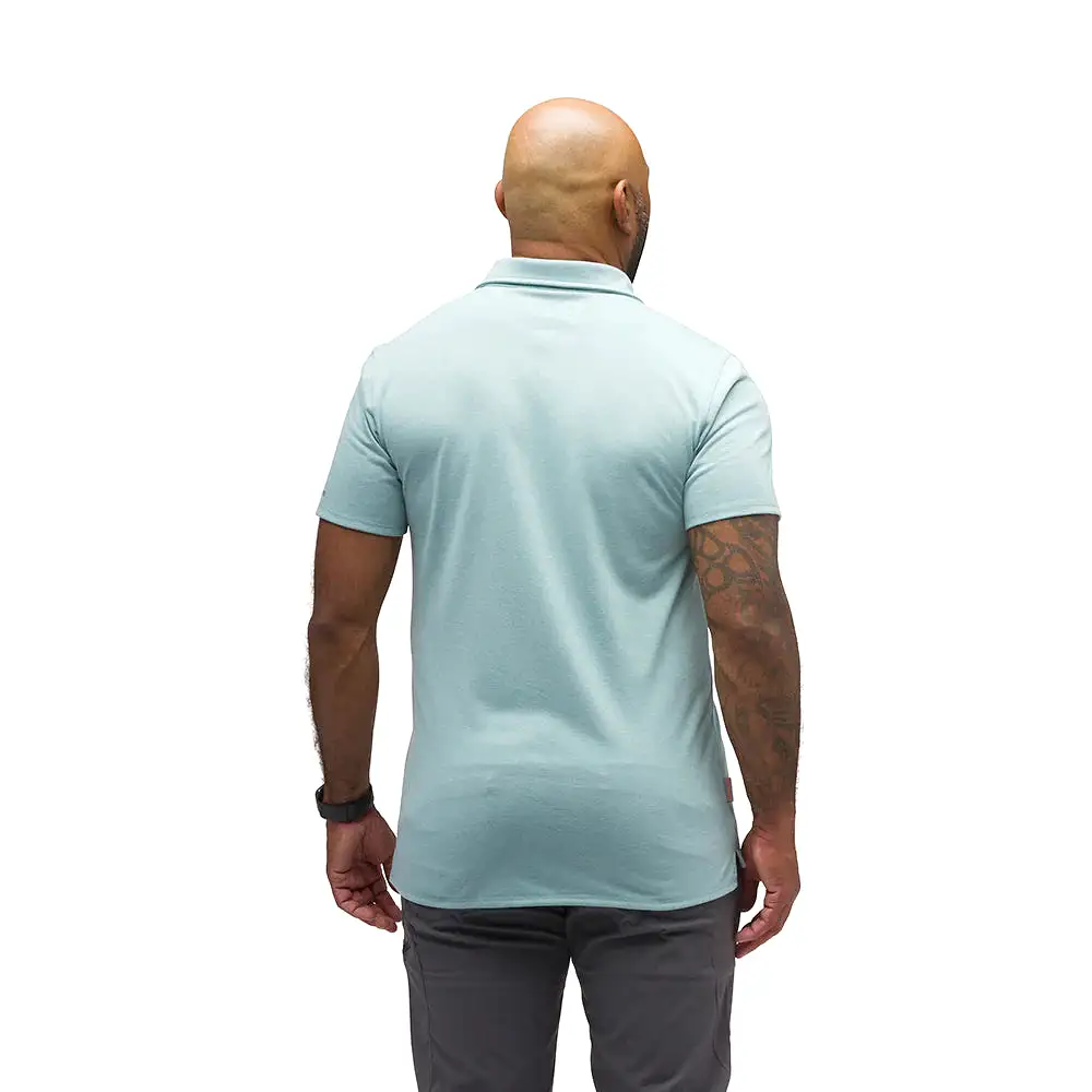 Grundens Shorebreak Performance Fishing Polo in Skyrocket