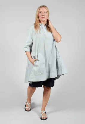 Hemmed Shift Dress in Ghiaccio