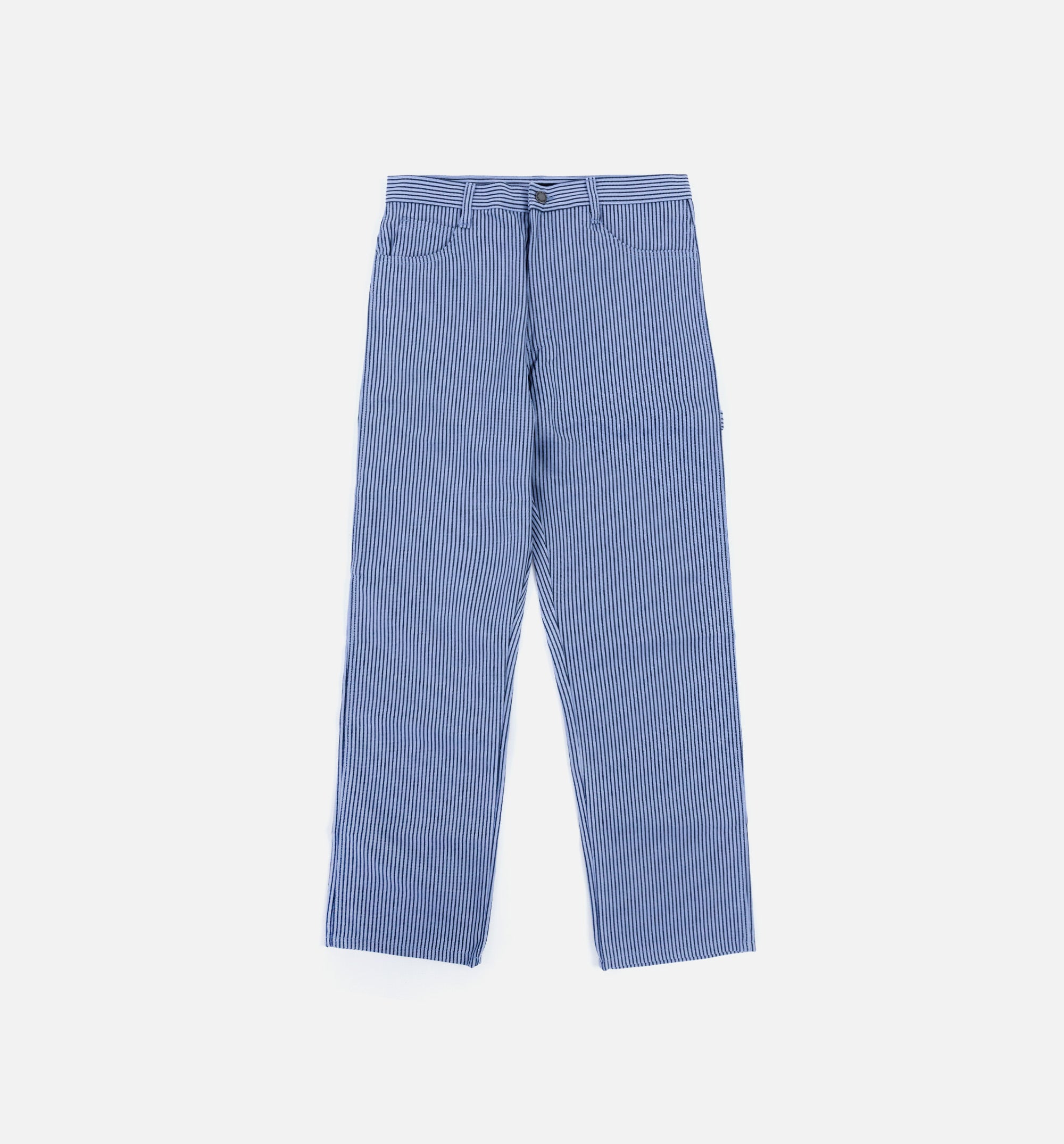 Hickory Stripe Carpenter Mens Pants - Blue