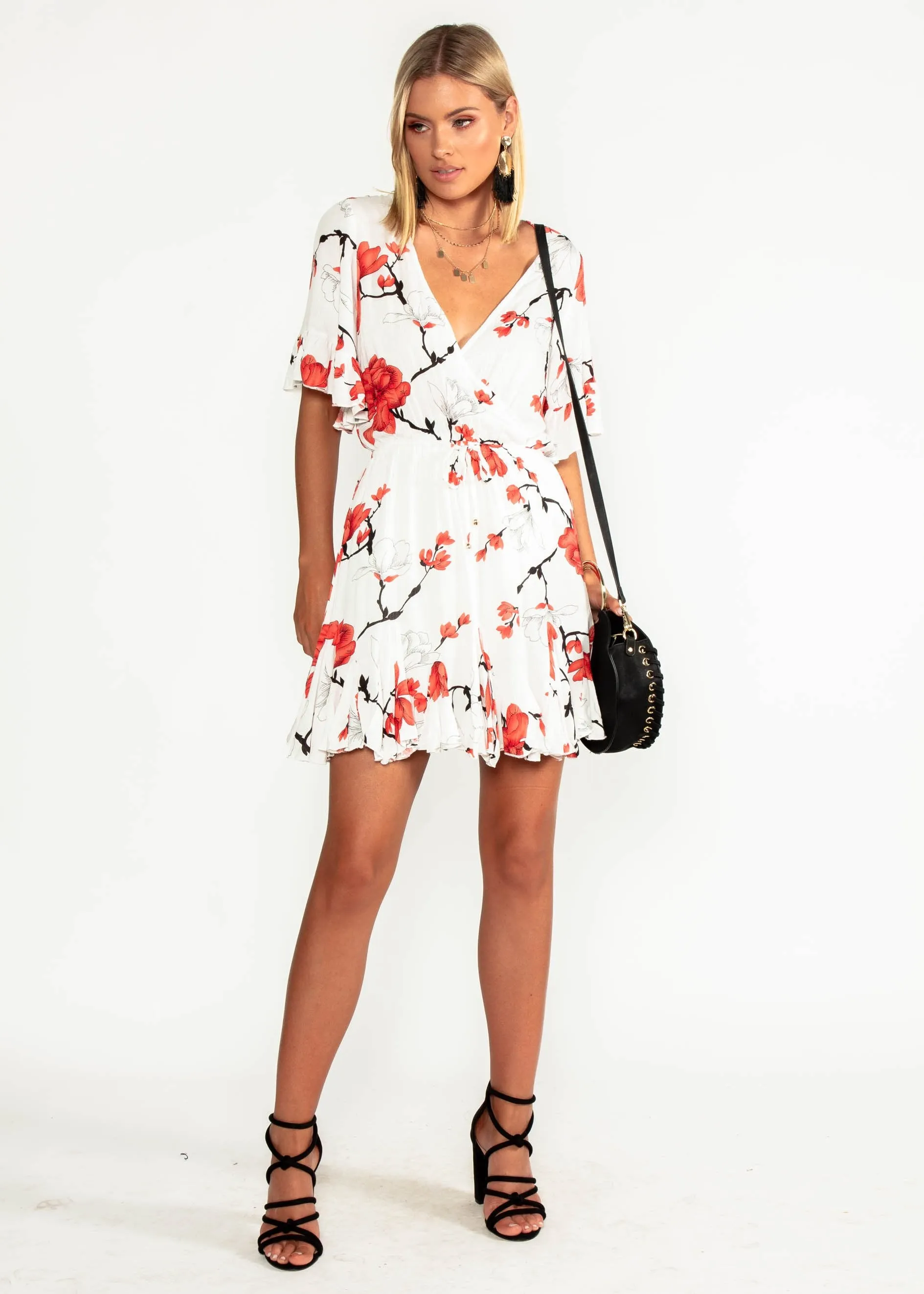 Introducing Me Dress - White/Red Floral