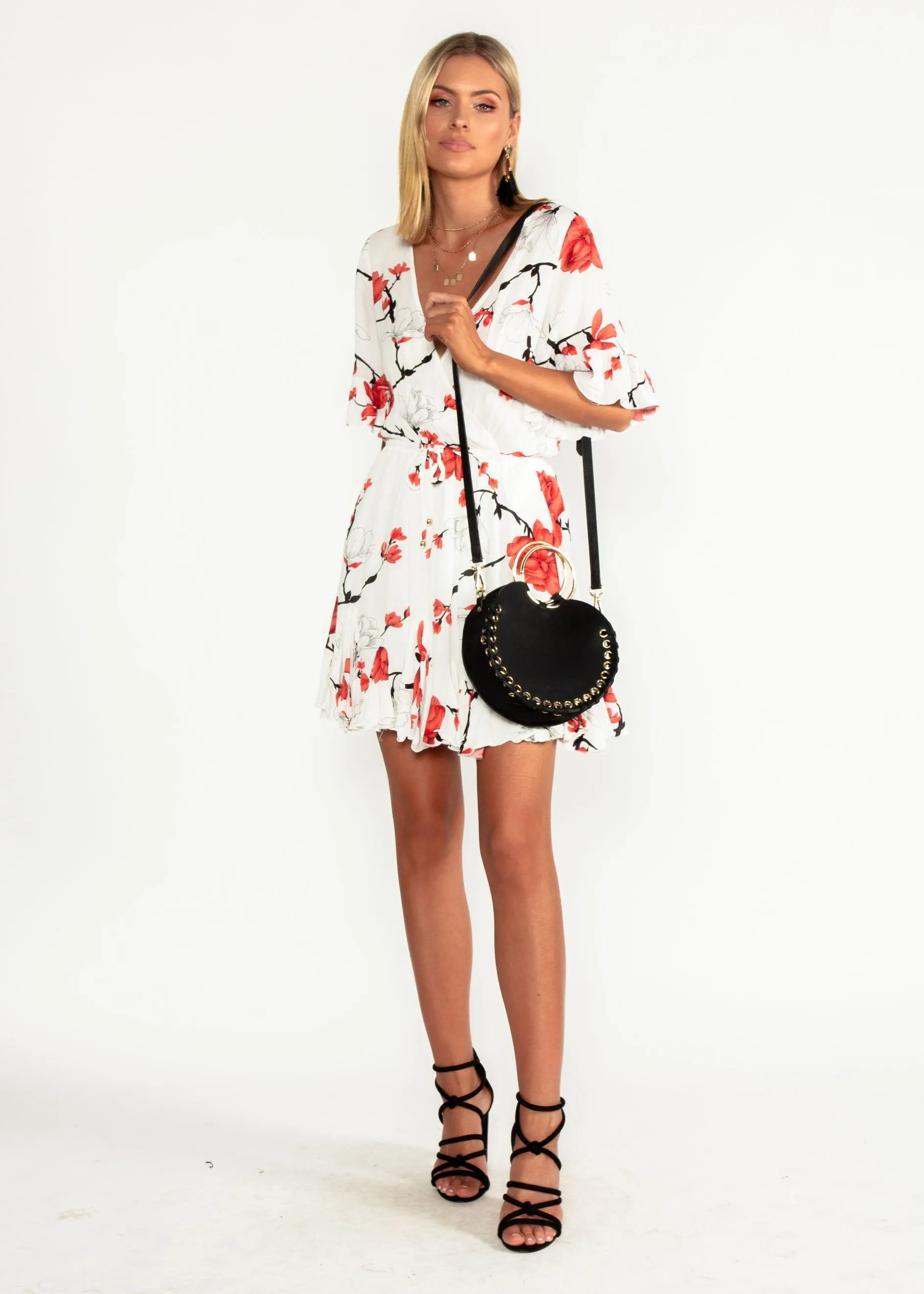 Introducing Me Dress - White/Red Floral