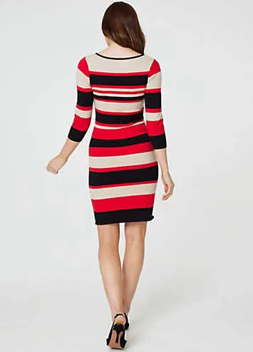 Izabel London Striped Pocket Detail Knit Dress | Grattan